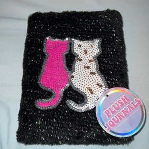Plush journal with cats on it. Cute faux fur journal. New journal book